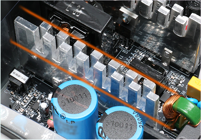 Pure aluminium heat sink inside TY550
