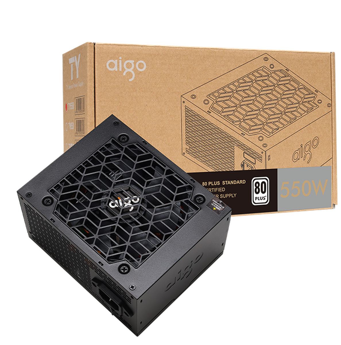 TY550 550W ATX power supply with its retail carton