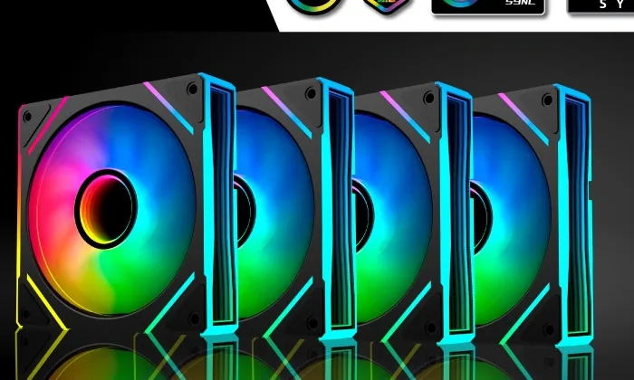 The four 12 cm ARGB fans included with the FX 830