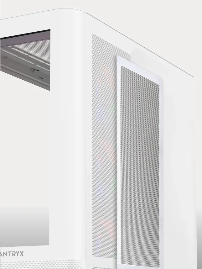 The white FX 830 with the magnetic side filter fitted