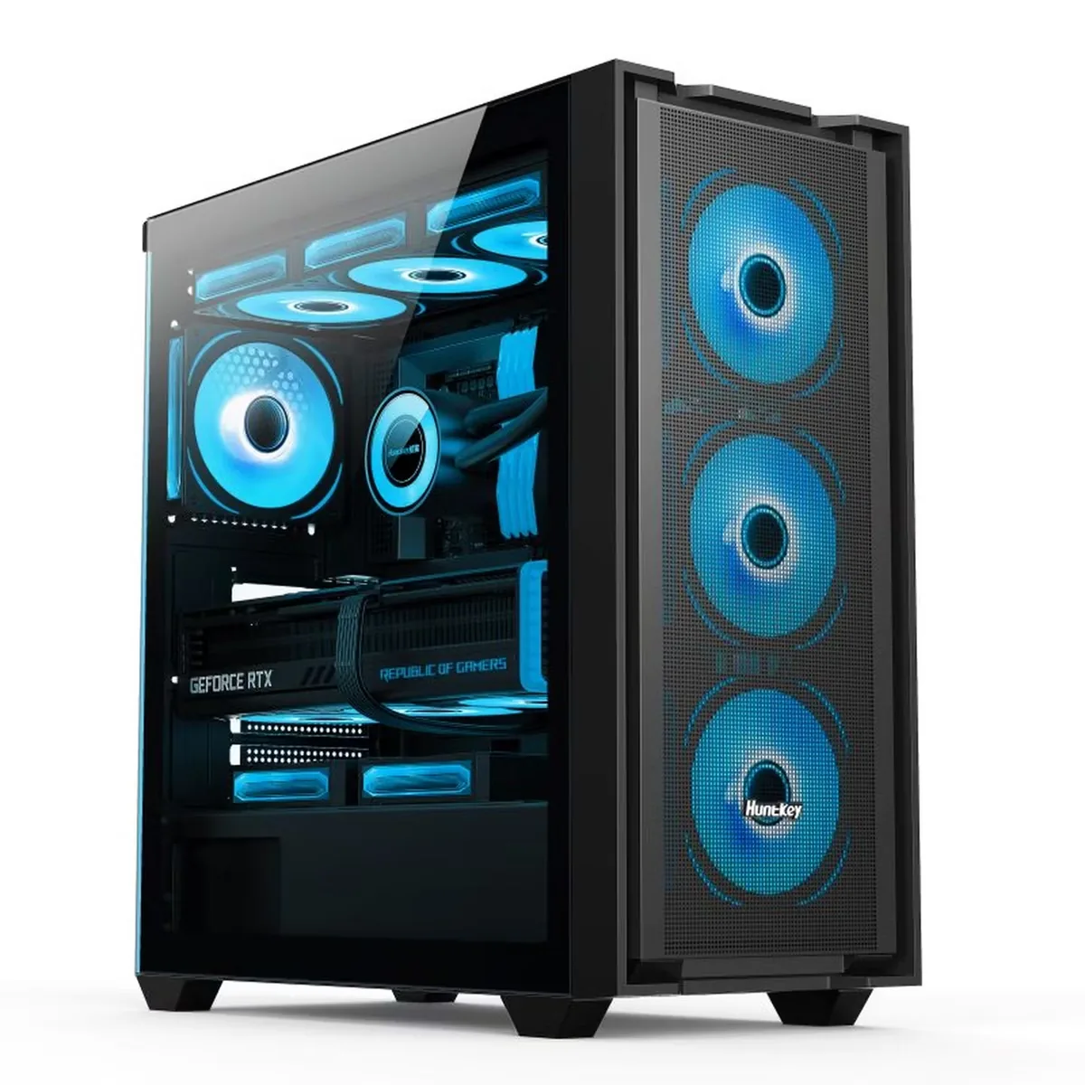 GX750C in black with blue ARGB lighting