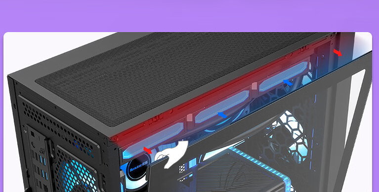 Detail view of the GX750C top deck and side-panel frame