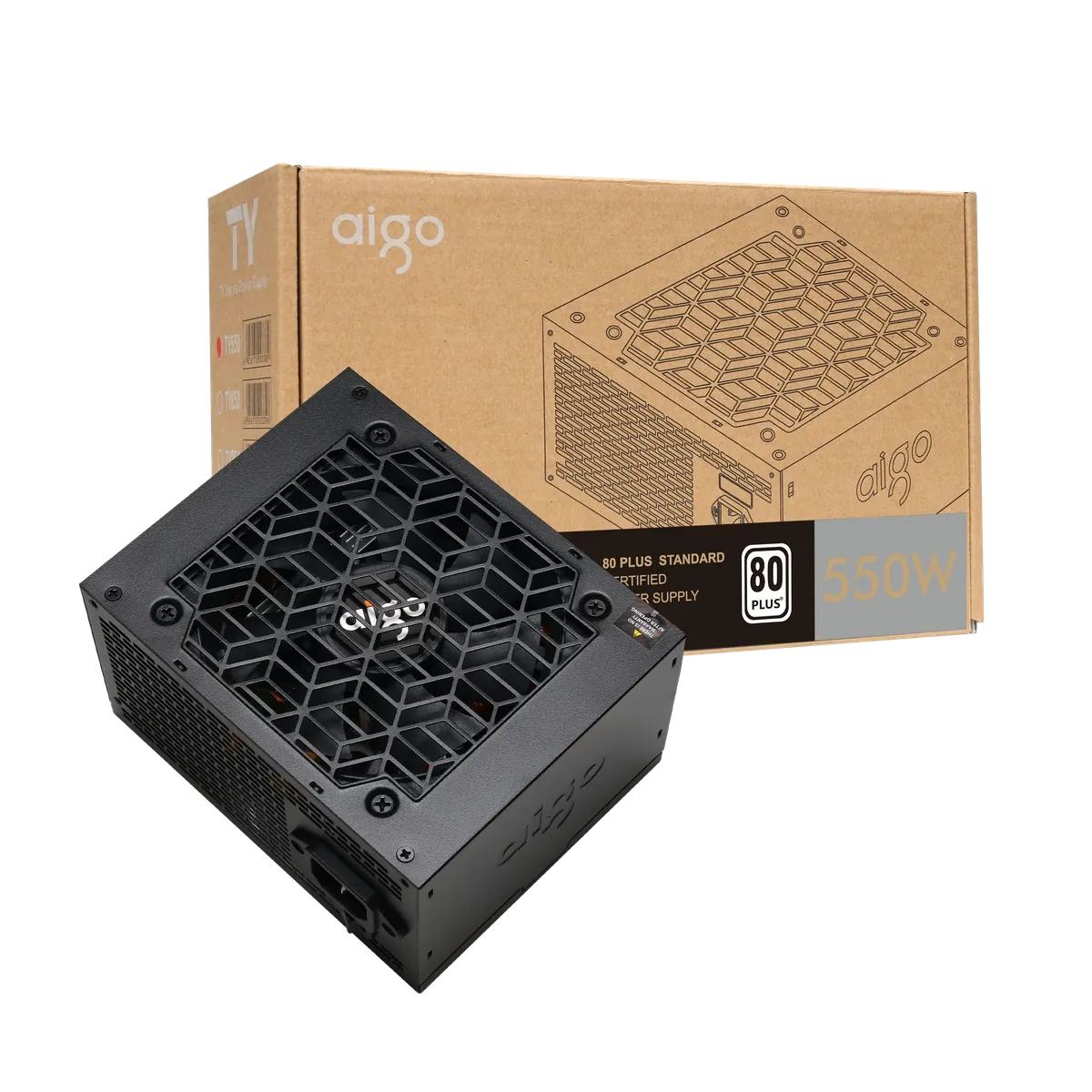 aigo TY550 power supply with retail packaging