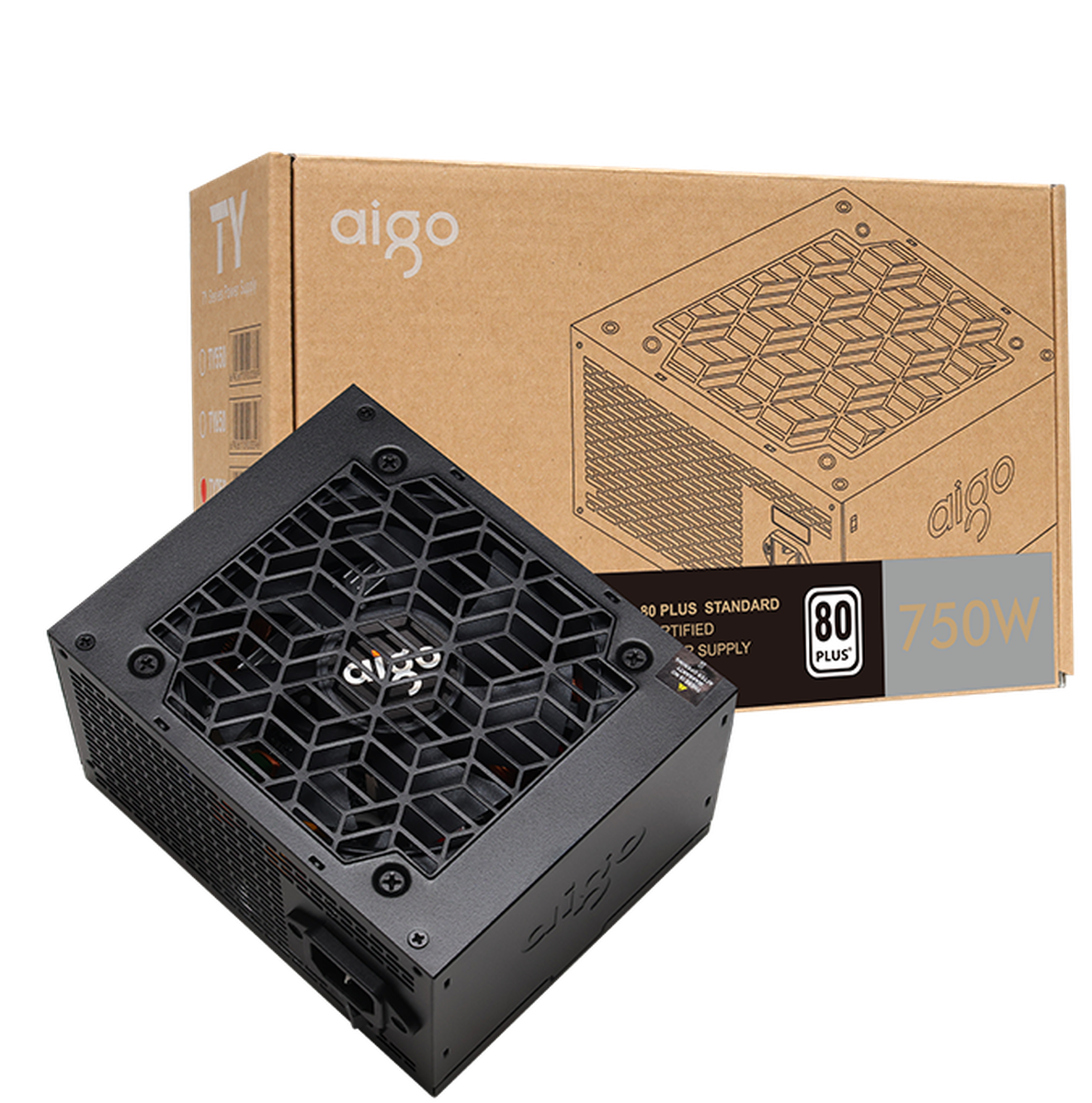 TY750 750W ATX power supply with its retail carton
